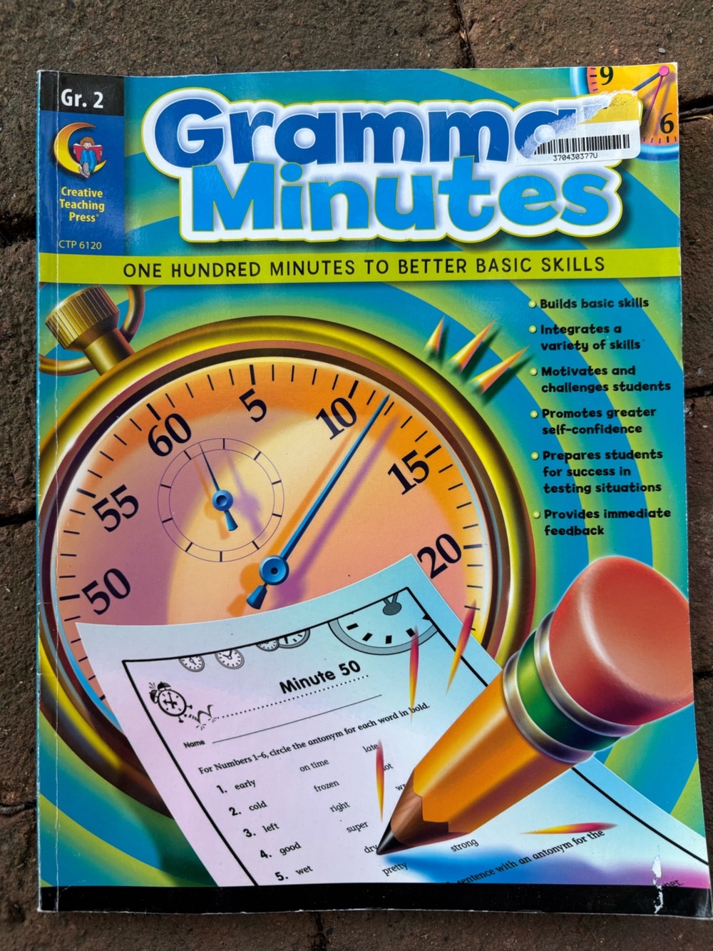 Grammar Minutes Workbook - Bright Blue & Yellow Cover